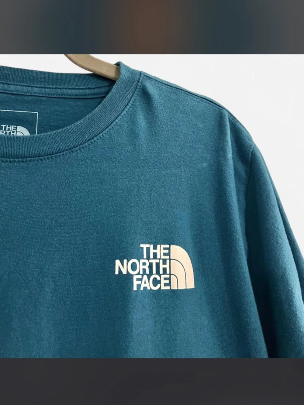 The North Face Teal Never Stop Exploring/NSE Box Tee 100% Cotton - Picture 5 of 9